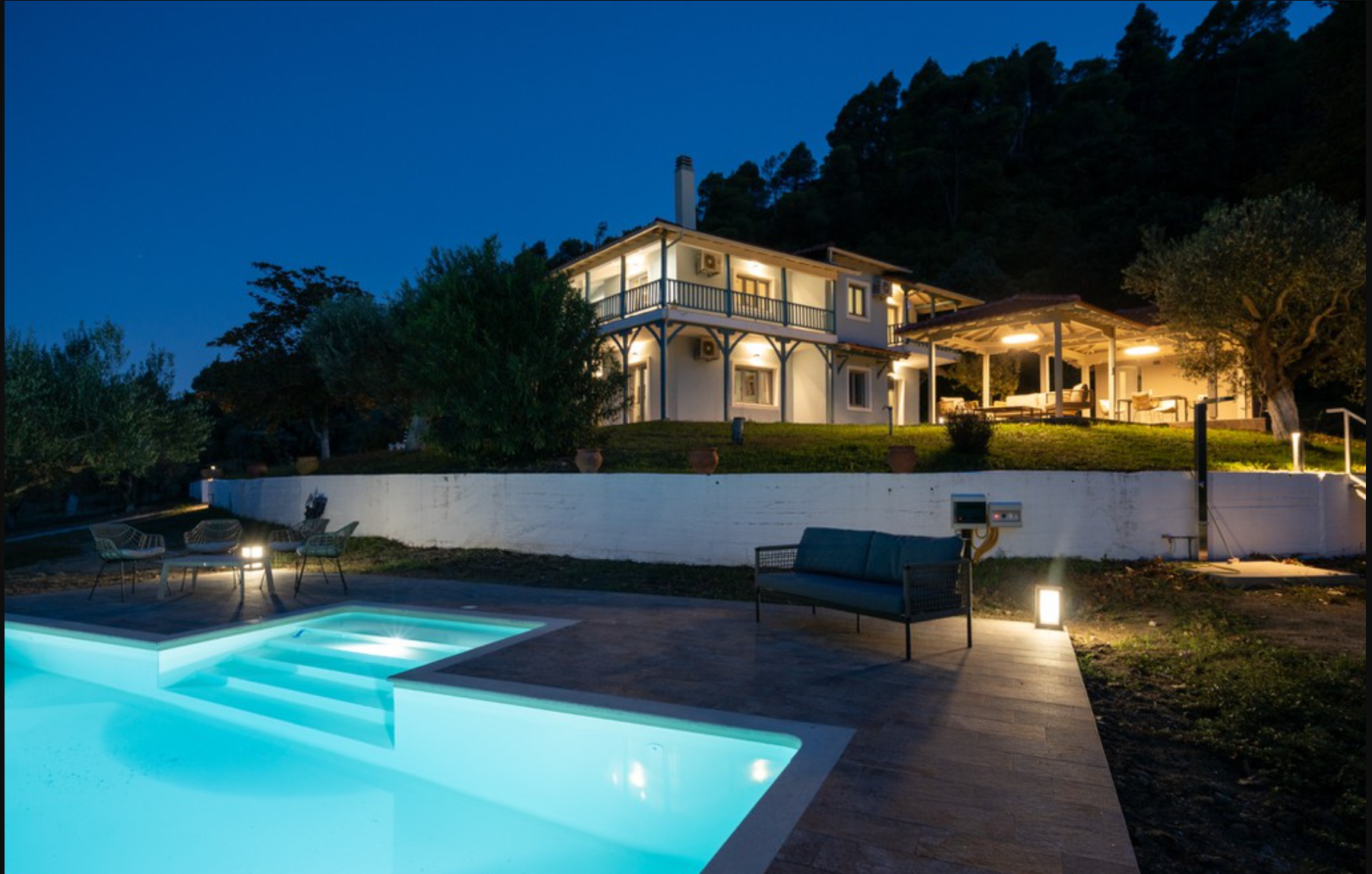 Vourvourou  panoramic view villa for sale